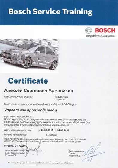 Сертификат 